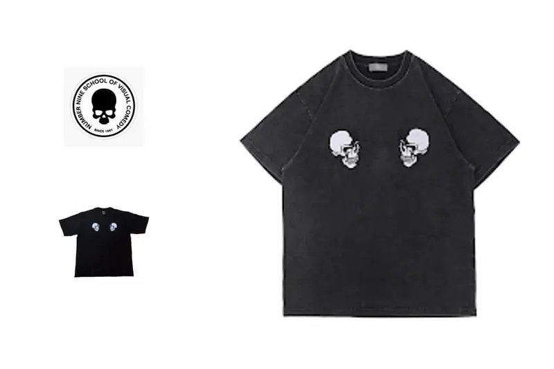 Number Nine Double Skull T-shirt Tee