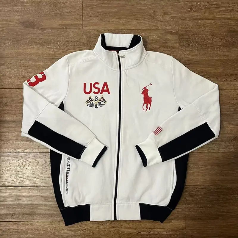 USA Zip Up Ralph Lauren White