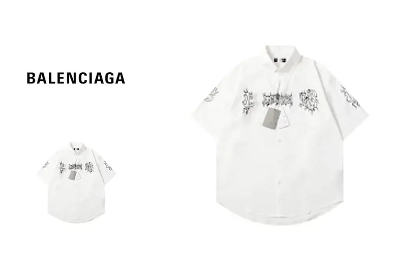 Balenciaga Raver Button Polo T-shirt Tee