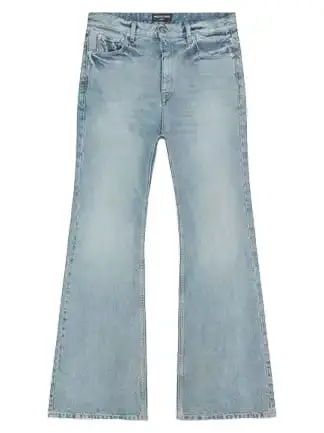 Balenciaga Blue Lost Tape Flared Denim Jeans