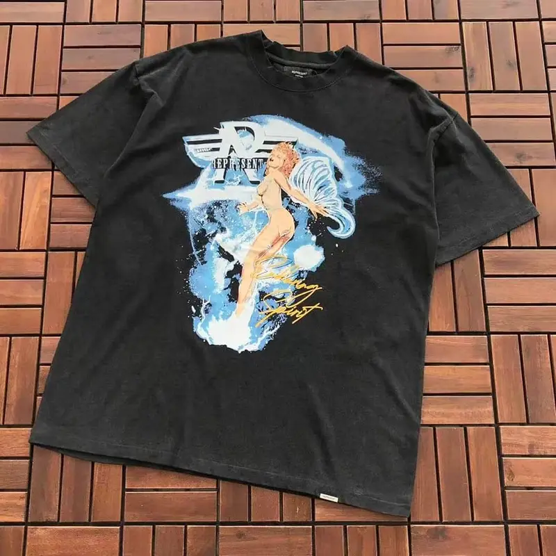 ￥~109 REPRESENT T-SHIRT 77071214 (im 185CM 70KG iwear size XL in the photo)