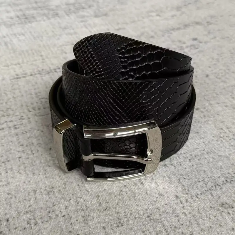 V*ROCK SNAKE SKIN LEATHER BELT