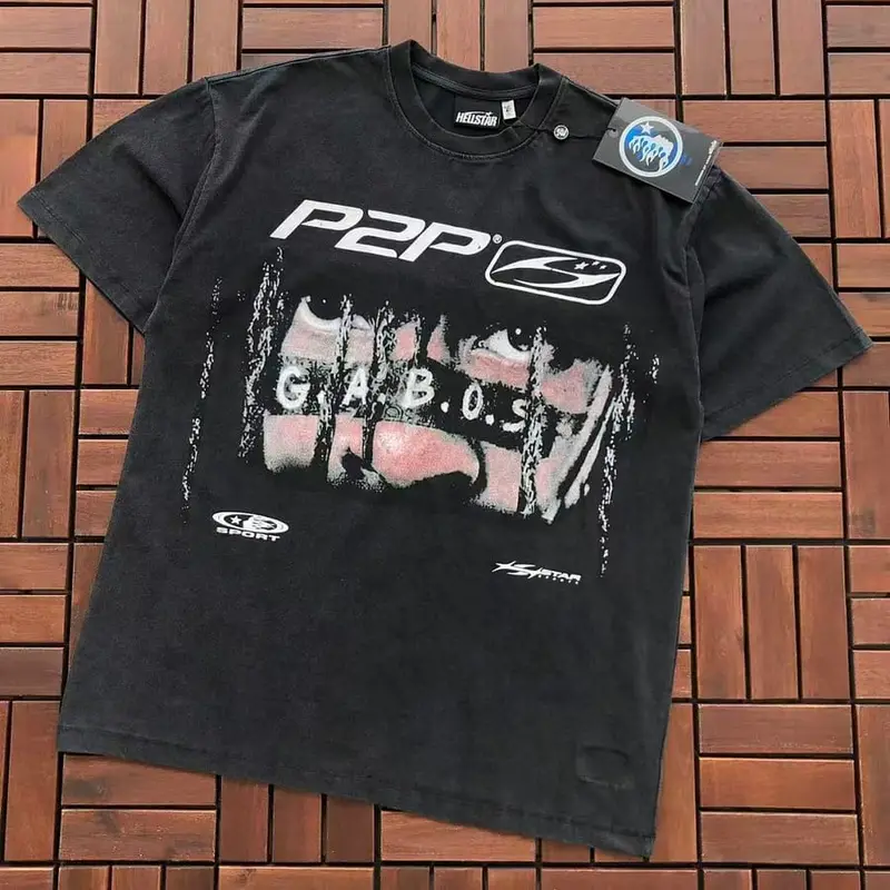 ￥~89 HELLSTAR T-SHIRT 77072253 (im 185CM 80KG iwear size M in the photo)