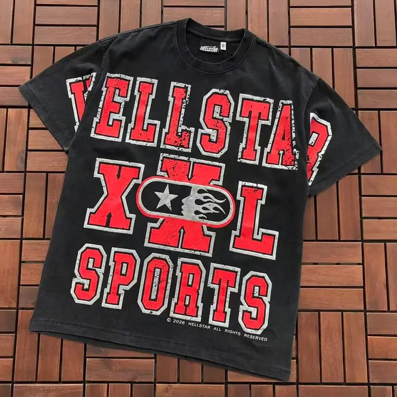 ￥~89 HELLSTAR T-SHIRT 77072286 (im 185CM 80KG iwear size M in the photo)