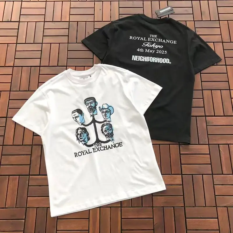 ￥ ~ 109 NEIGHBORHOOD & THE ROYAL EXCHANGE T-SHIRT 55072844 (im 185CM 70KG iwear size M in the photo)