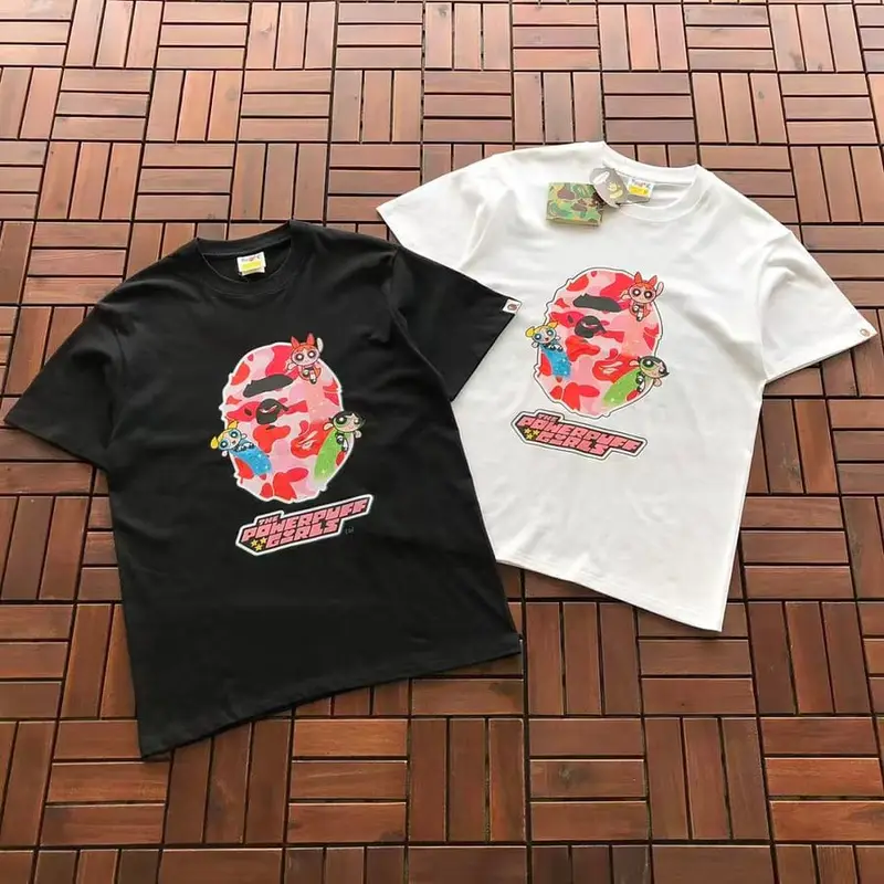 ￥ ~ 89 BAPE & THE POWERPUFF GIRLS T-SHIRT 55071302 (im 180CM 68KG iwear size M in the photo)