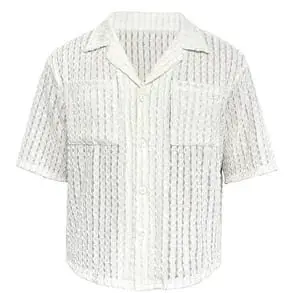 JCAESAR Crochet Mesh Button Up Shirt (2 Variants)