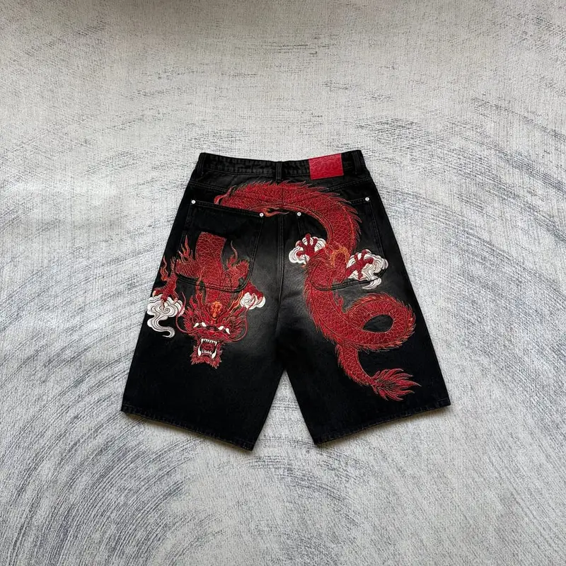 Vrrock Dragon embroidery Jorts
