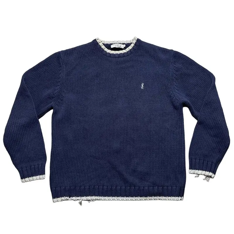 YSL Vintage Knit - Navy Blue