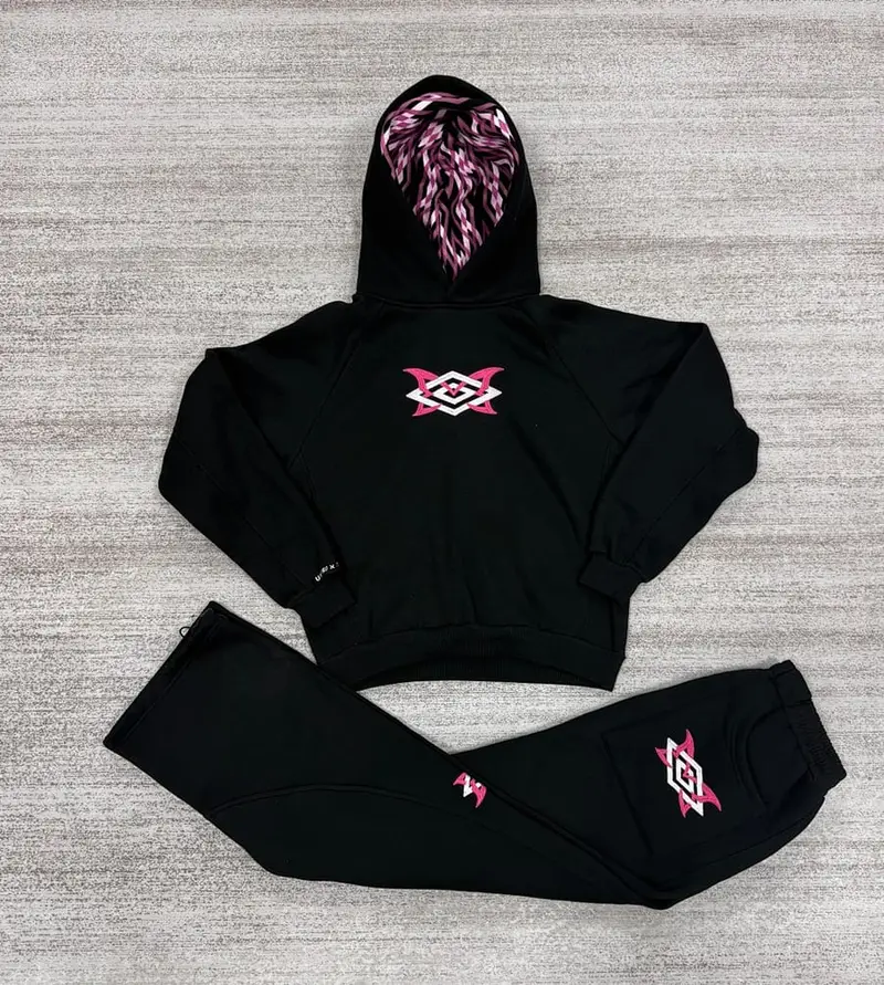 Mertra x Umbro Pink Double Hood Hoodie