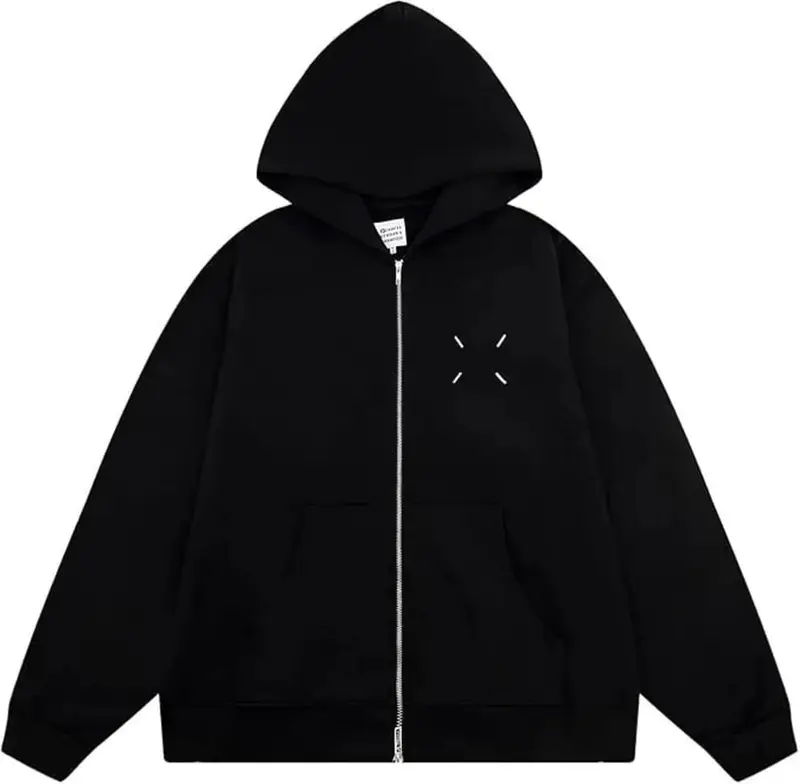 Maison Margiela Stitch Logo Zip-Up Hoodie