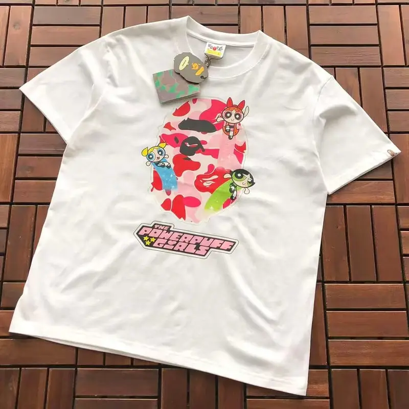 ￥~79 BAPE & THE POWERPUFF GIRLS T-SHIRT 77072159 (im 185CM 70KG iwear size L in the photo)