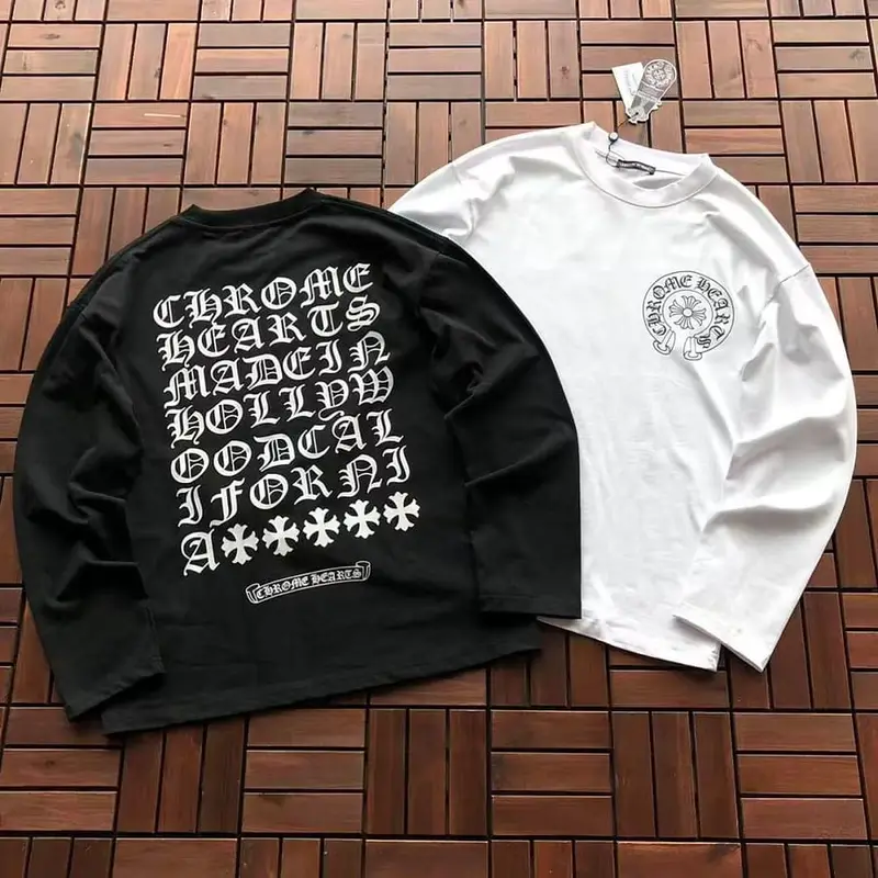 ￥~185 CH🔥OM🔥 HE🔥RTS LONG-SLEEVE 66080249 (im 185CM 70KG iwear size L in the photo)