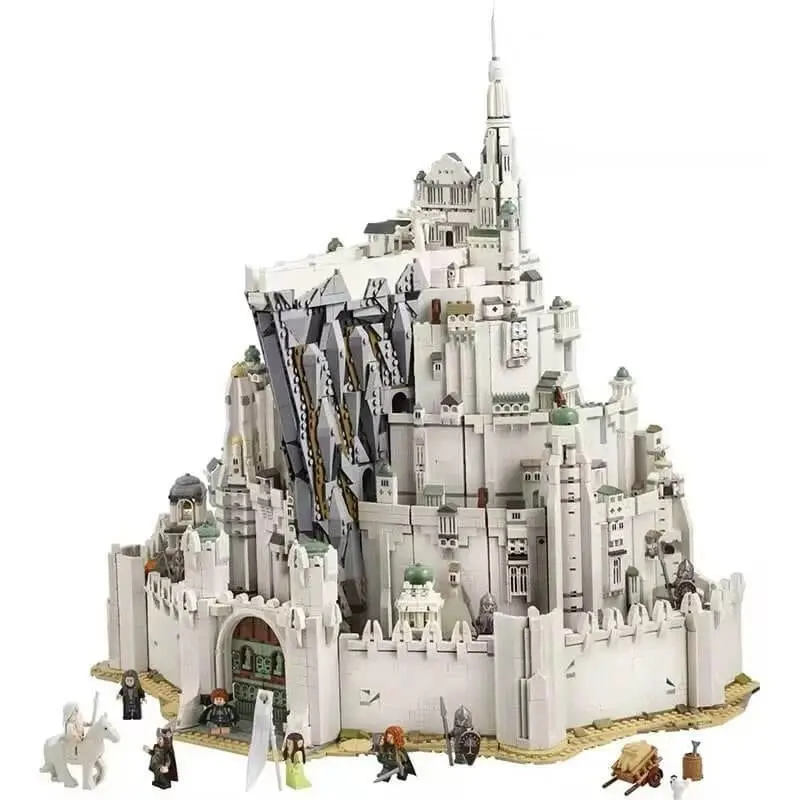 Large-scale, high-difficulty “White City” building block model??compatible with LEGO The Lord of the Rings.