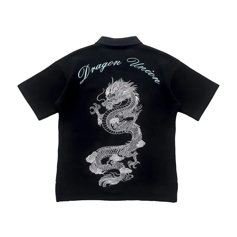 Boxy Dragon Embroidery Polo