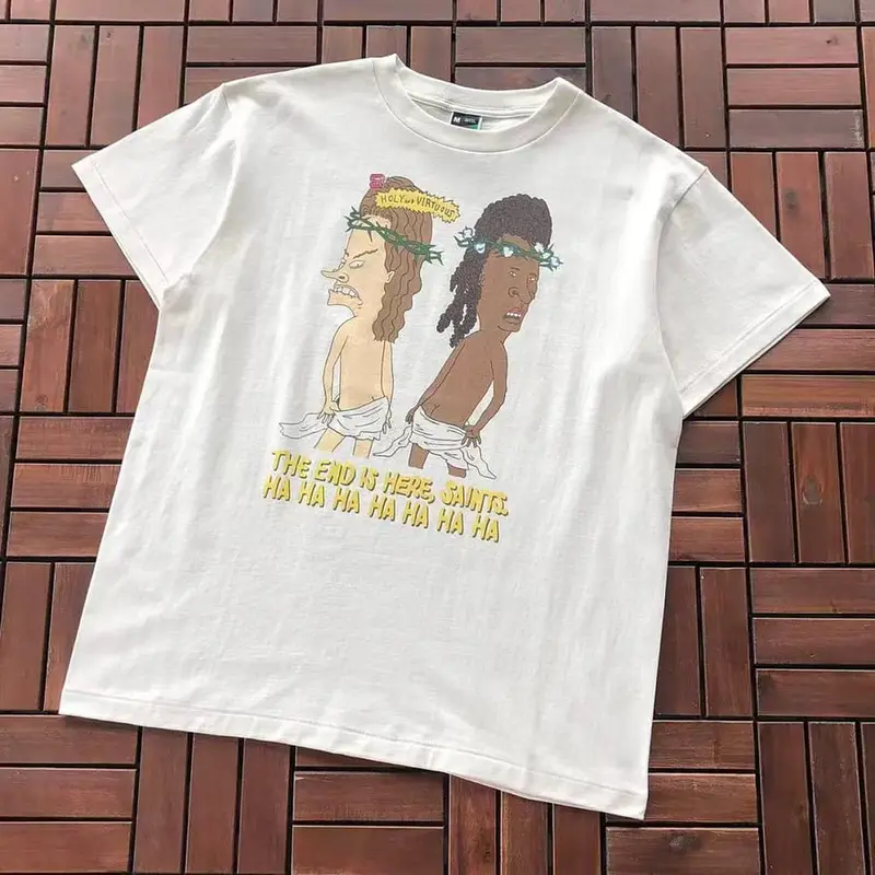 🔥1:1🔥￥~125 SAINT MICHAEL T-SHIRT 77070724 (im 185CM 80KG iwear size M in the photo)