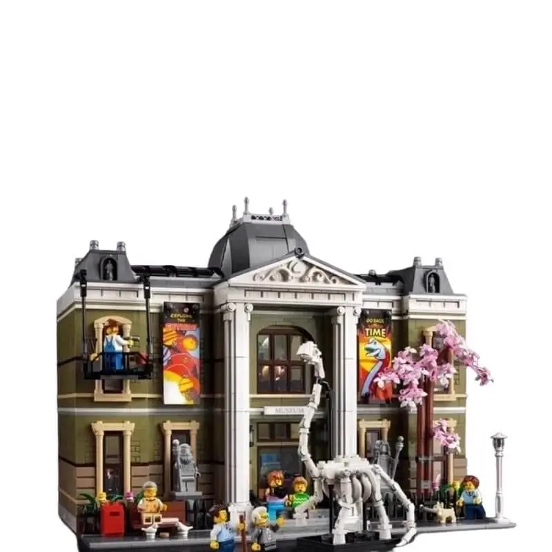 Lego-compatible Natural History Dinosaur Museum building block toy set