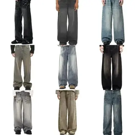 Bunch of Unbranded Washed Baggy Jeans (22 Variants)
