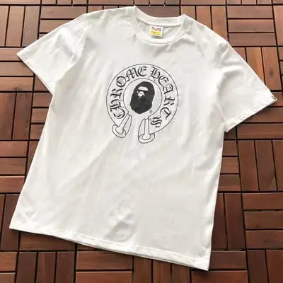 ￥~75 BAPE & CH🔥OM🔥 HE🔥RTS T-SHIRT 66072236