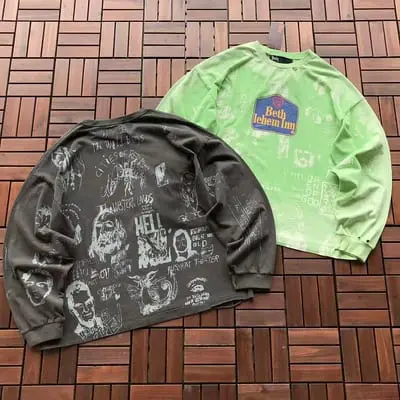 ￥~119 VINTAGE LONG-SLEEVE 77080507 (im 185CM 80KG iwear size M in the photo)