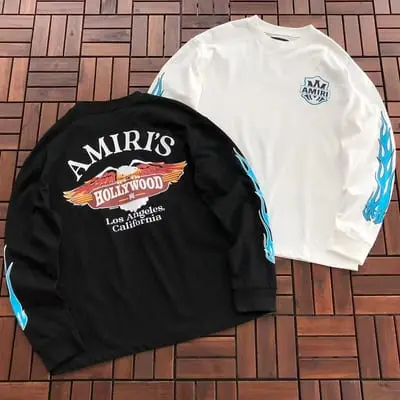￥~125 AMIRI LONG-SLEEVE 55081007 (im 185CM 70KG iwear size M in the photo)