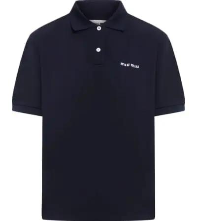 Miu Miu Navy Blue Polo