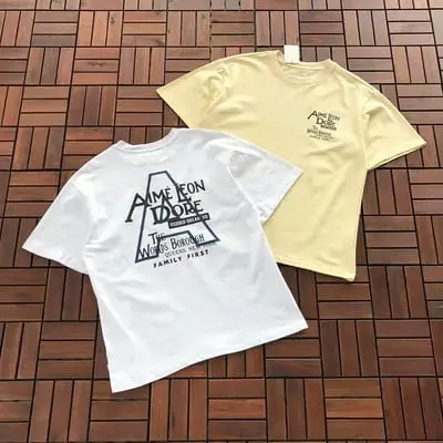 ￥~85 AI🔥E L🔥🔥N D🔥RE T-SHIRT 77030559 (im 185CM 70KG iwear size M in the photo)