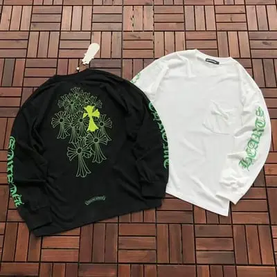￥~109 CH🔥OM🔥 HE🔥RTS LONG-SLEEVE 77081121 (im 185CM 70KG iwear size S in the photo)