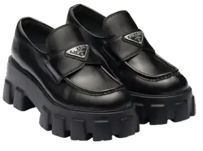 Prada Monolith Leather Loafers