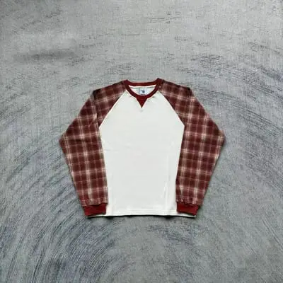 V*K WAFFLE LONG SLEEVES - Wine