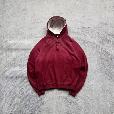 E*periment 5 henley hoodie red