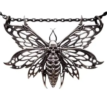 Ossuary Skeleton Butterfly Silver Pendant