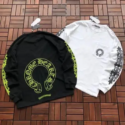￥~185 CH🔥OM🔥 HE🔥RTS LONG-SLEEVE 66080255 (im 185CM 70KG iwear size M in the photo)