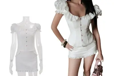 French-style short skirt suit