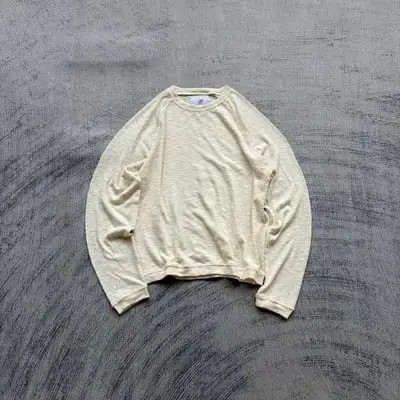 Ely*ian lightweight slub long sleeve white