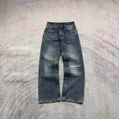Fyredwrld Vintage Distressed Jeans | Washed Blue