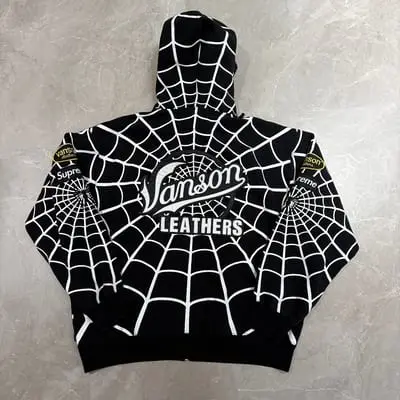 Spider Zip hoodie（Black）