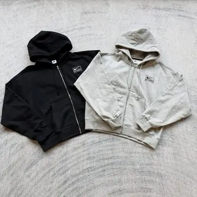 Nk x Stu zip hoodie