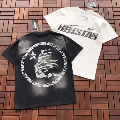 BLACK￥~135 WHITE￥~115 HELLSTAR T-SHIRT 55071716 (im 185CM 80KG iwear size M in the photo)