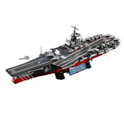 Lego-compatible Fujian-class aircraft carrier building block model