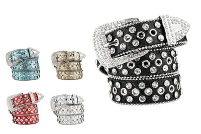 Rhinestone wide belt