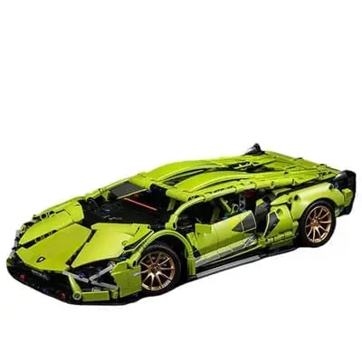 LEGO-compatible remote-controlled Lamborghini “Little Green Bull” sports car model