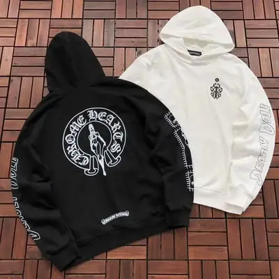 ￥~236 CH🔥OM🔥 HE🔥RTS HOODIE 66081203 (im 185CM 70KG iwear size L in the photo)