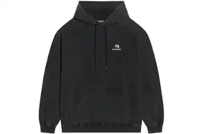 Balenciaga Grey Washed Sporty Hoodie