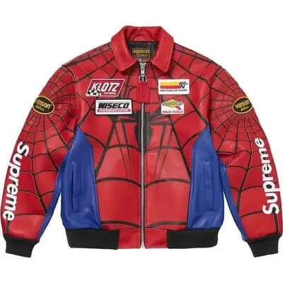 Spider Real Leather Jacket（Red）