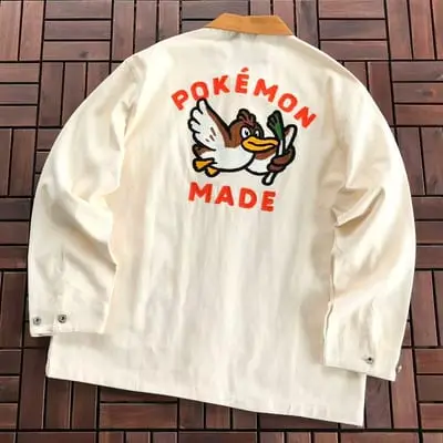 ￥~308 H🔥M🔥N MA🔥E & POKEMON JACKET 66081109 (im 185CM 80KG iwear size M in the photo)