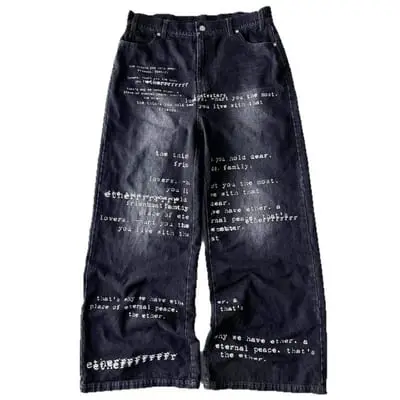 Printed letter jeans (2 styles)