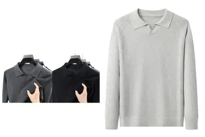 Knitted polo shirt