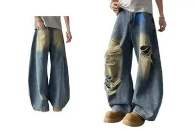 Retro ripped jeans