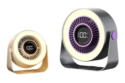 Desktop night light mini fan